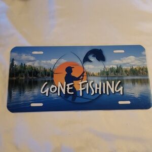 Gone Fishing License Plate